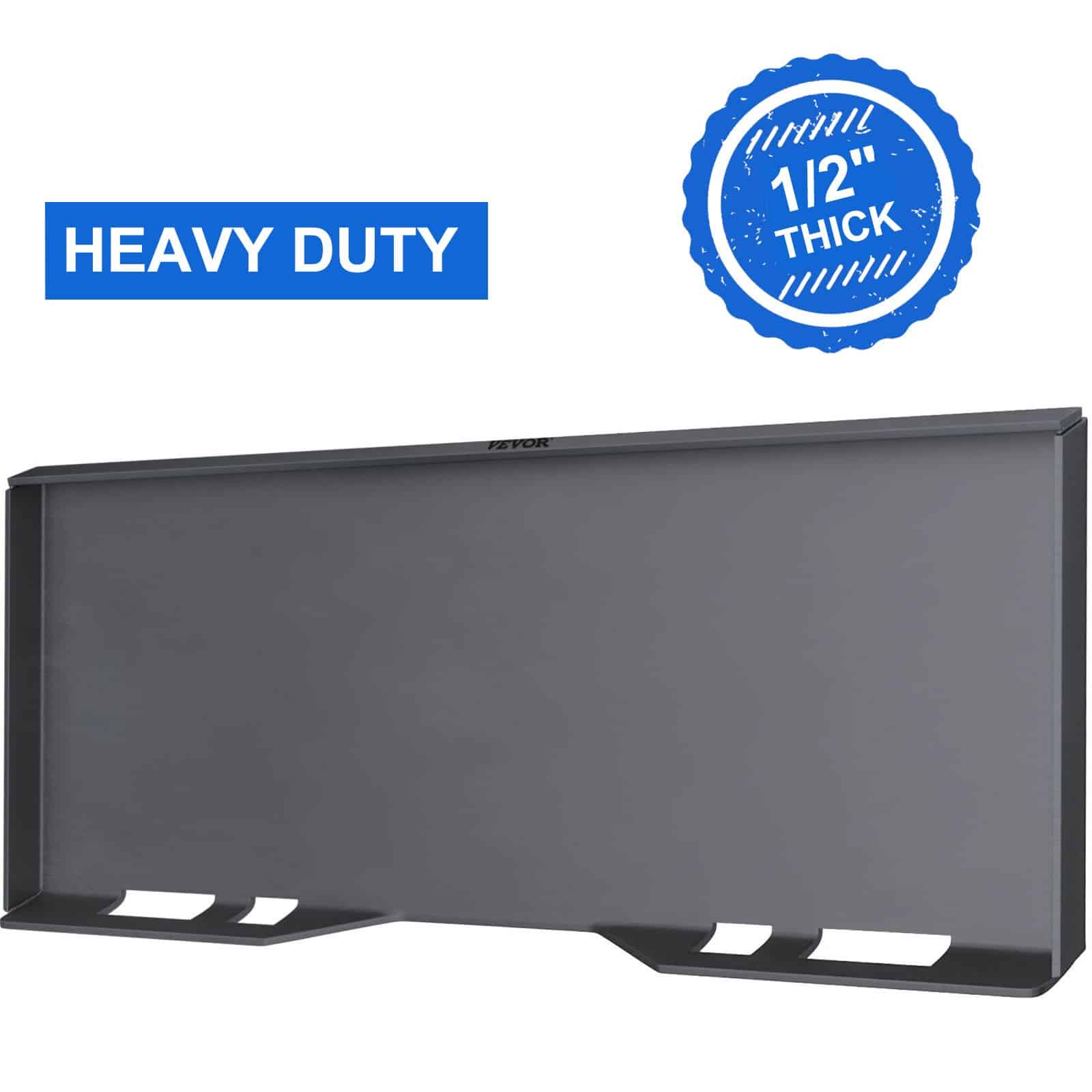 VEVOR 12 mm Skid Steer kiirkinnitusplaat 3 keevitusvardaga, kvaliteetse terasega, sobib laaduritele ja traktoritele