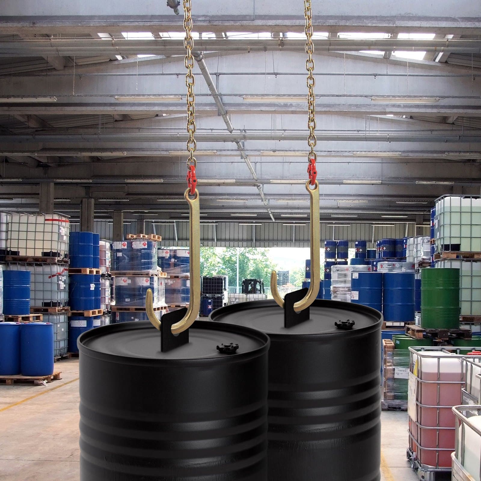 VEVOR 2PCS G80 J Hook Tow Chain 8mm x 3m, 5400 lbs Load, RTJ & Grab Hooks, Heavy Duty Transport Chain for Truck Trailer Recovery - Image 8