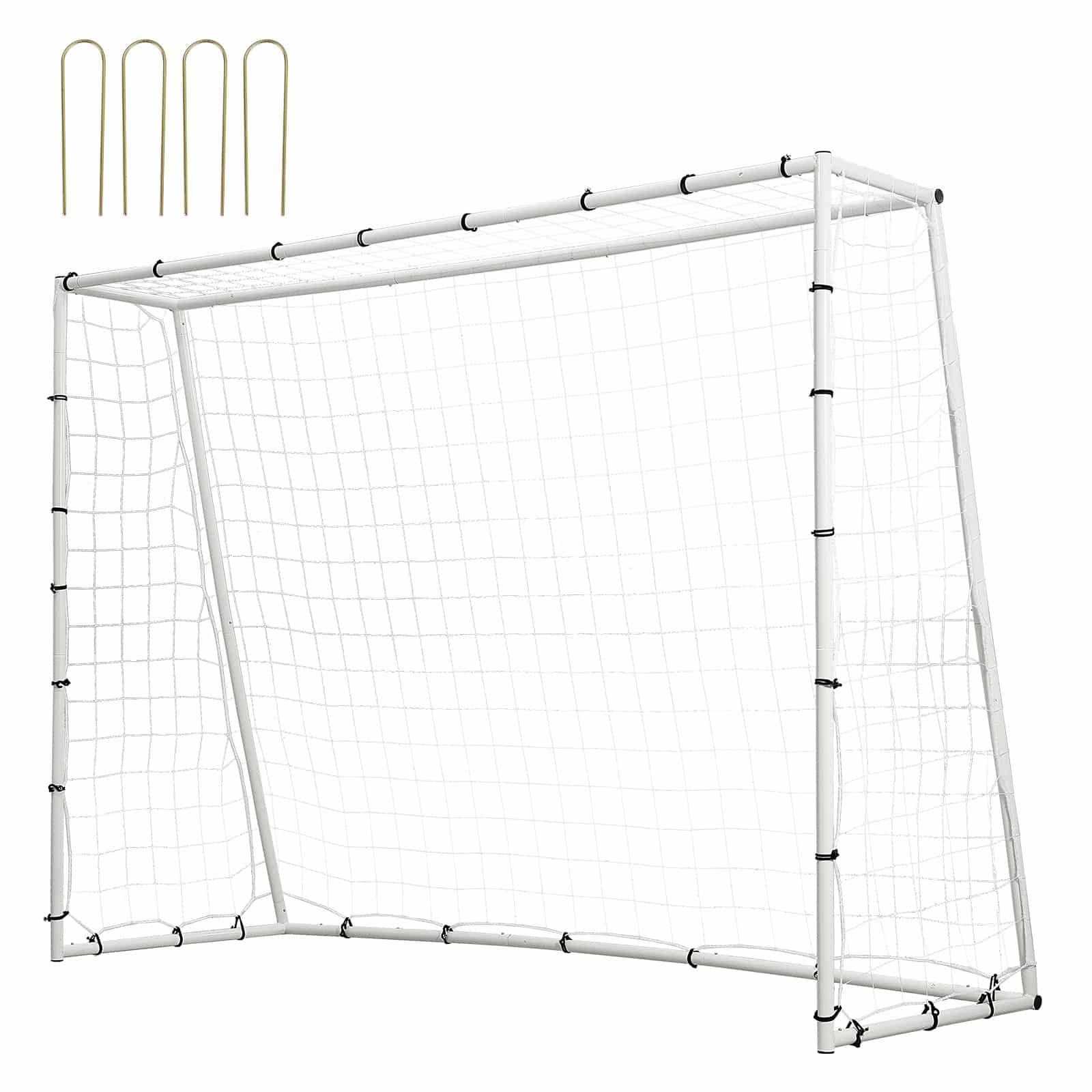 VEVOR 244x183cm Double-Sided Soccer Rebounder Net with Iron Frame – Football Training Wall for Backyard & Solo Practice