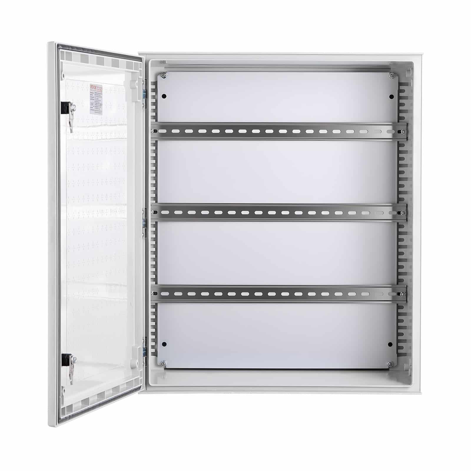 VEVOR IP66 Waterproof Fiberglass Electrical Enclosure Box 50x40x20 cm Wall Mount with Lock & Backplate - Image 11