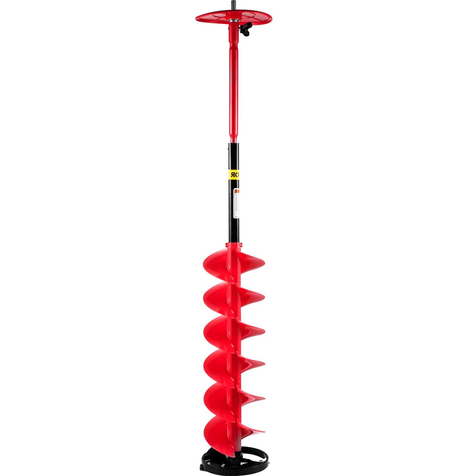 VEVOR Nylon Ice Fishing Auger 15cm Diameter, 99cm Length with 30cm Extension Rod, Drill Adapter, Blade Guard & Top Plate - Image 12