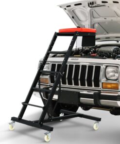 VEVOR регулируемый верхний автокрипер, высота 126–192 см, нагрузка 181 кг, поворотные колеса, для ремонта автомобилей