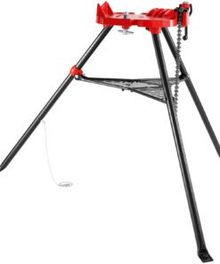 VEVOR Подставка для тисков цепи штатива | 3.2 — 152 мм. Емкость трубы | Нагрузка 600 кг | Складной и портативный | С лотком для инструментов и трубогибами