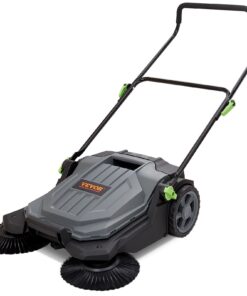 VEVOR ручной подметальный аппарат 65 см, неэлектрический, с контейнером 18,9 л и регулируемой складной ручкой