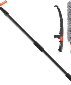 Полюсная пила VEVOR Manual Tree Pruner, 1.5 — 6.1 м Телескопическое лезвие из углеродистой стали, легкая ручка и щетка синели для обрезки ветвей