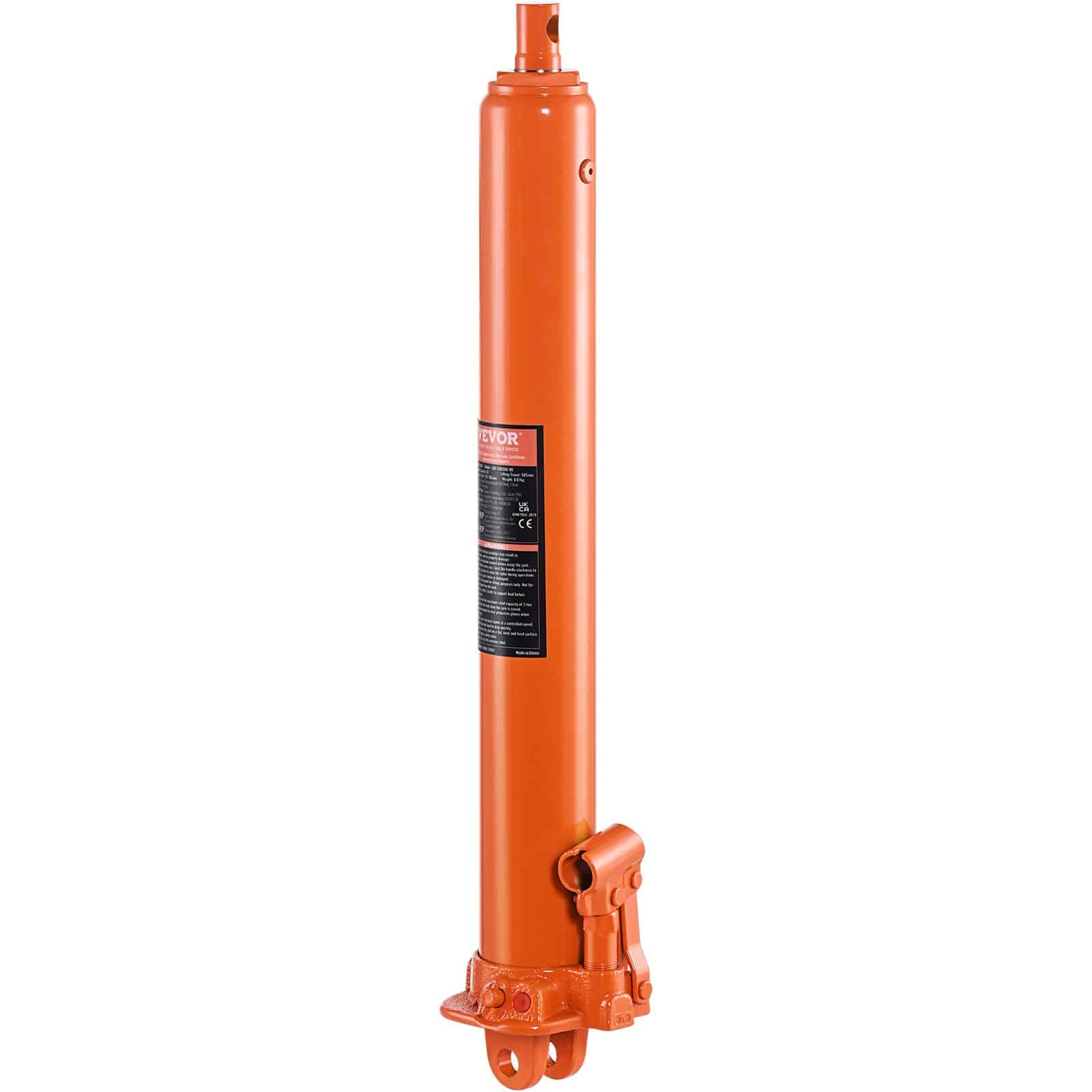 VEVOR 3-Ton Hydraulic Long Ram Jack with Single Piston Pump, Adjustable Height 665–1170 mm, Clevis Base for Engine Hoists — изображение 10