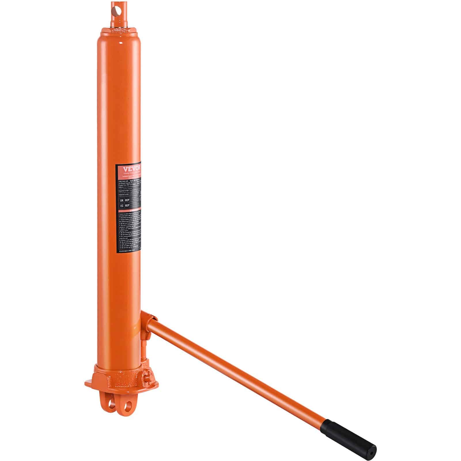 VEVOR 3-Ton Hydraulic Long Ram Jack with Single Piston Pump, Adjustable Height 665–1170 mm, Clevis Base for Engine Hoists — изображение 12