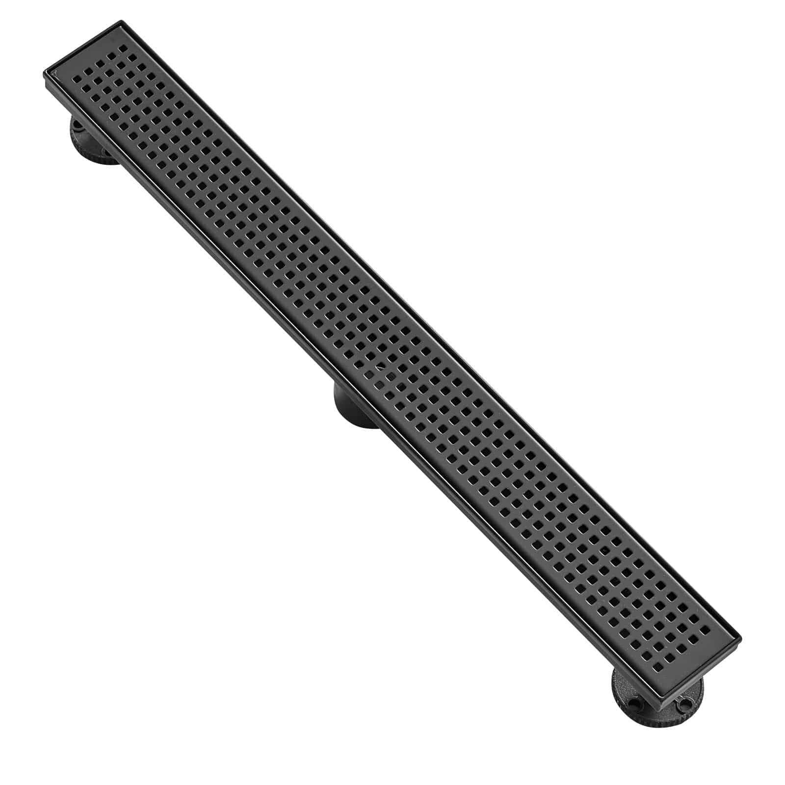 VEVOR 610mm Matte Black Linear Shower Drain, 304 Stainless Steel, Square Grate, Hair Strainer, High Flow, Anti-Clog - Зображення 11