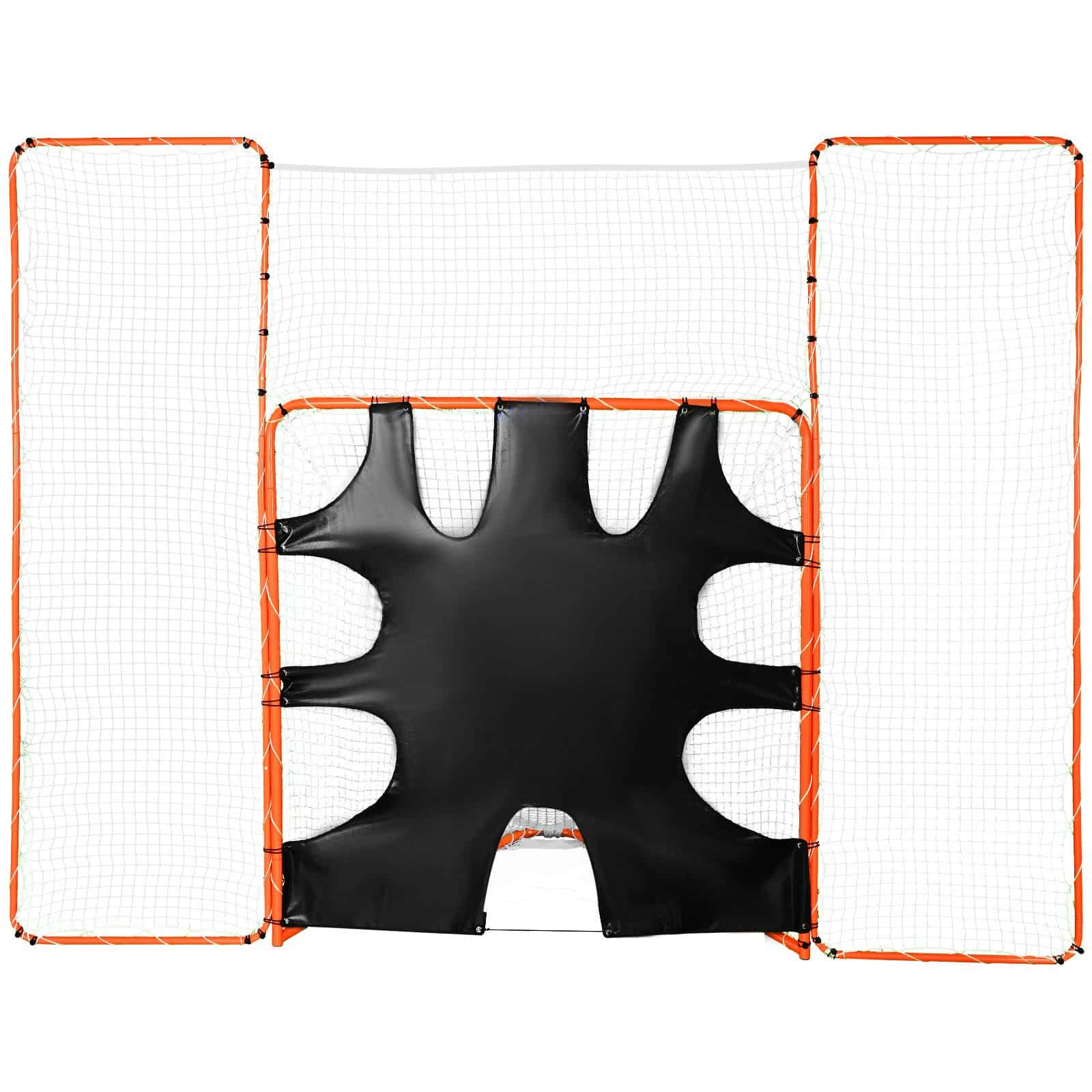 VEVOR 3-in-1 Lacrosse Goal Set with 3.66x2.74m Net, Backstop & Target, Foldable Steel Frame, Training Equipment for All Ages