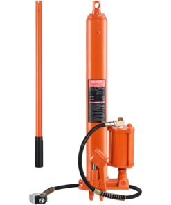 VEVOR 8 Ton Hydraulic Long Ram Jack with Air & Manual Pump, 660–1170 mm Lift, Clevis Base for Engine Hoists, Workshop Use