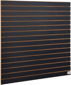 VEVOR Black Slatwall Panels 122x61 cm, Set of 2 Heavy-Duty MDF Wall Panels with 3" Grooves for Garage, Shop & Storage Display