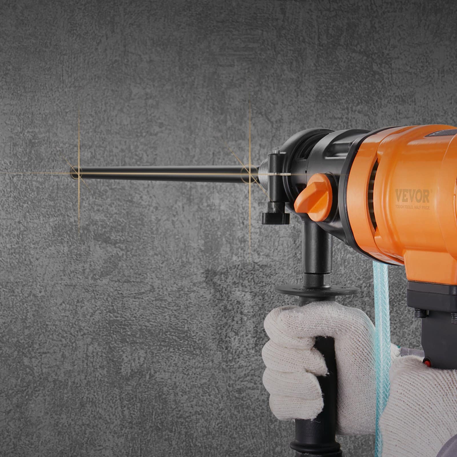 VEVOR 25 mm Diamond Wet Core Drill Bit, 355 mm Depth, 5/8"-11 Thread, Laser Welded for Concrete, Brick, Block Drilling - Зображення 8