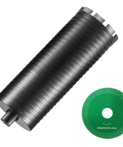 VEVOR 102 мм алмазная коронка для мокрого/сухого сверления бетона, кирпича, с направляющим сверлом, диском, глубина 241 мм, резьба M16