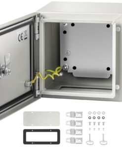 VEVOR NEMA 4X сталевий електричний корпус 20x20x15 см, водонепроникна розподільна коробка IP66 для внутрішнього та зовнішнього використання