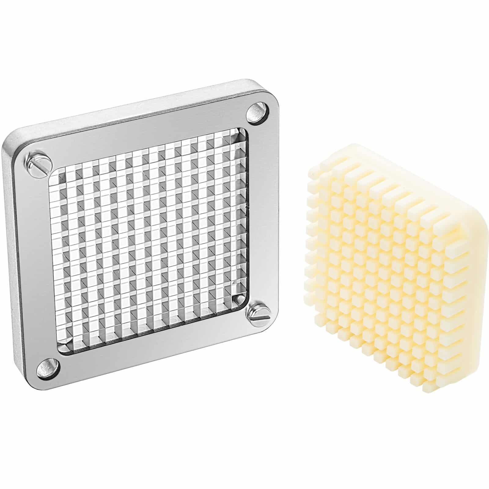 VEVOR 6mm French Fry Cutter Replacement Blades & Push Blocks, 3-Pack, Stainless Steel, Fits Commercial Vegetable Choppers - Зображення 9