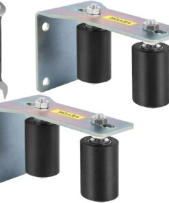 VEVOR Sliding Gate Roller Guide 2-Pack with L-Shape Zinc Bracket & Adjustable 7.6 cm Nylon Rollers for 5–7.6 cm Doors