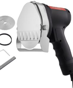 Електричний ніж для шаурми VEVOR 80Вт, лезо 100мм, регулювання 0–8мм, 2 леза, нержавіюча сталь, для донер-кебаба