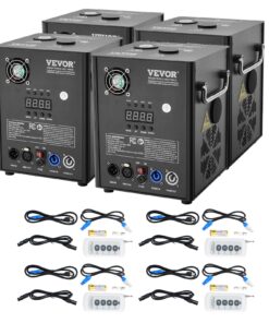 VEVOR Машина Холодных Искр 4шт, 500Вт DMX Салют Контроллер, Высота 2–4м, LED Экран, Портативная для Сцены/Свадьбы/Праздника