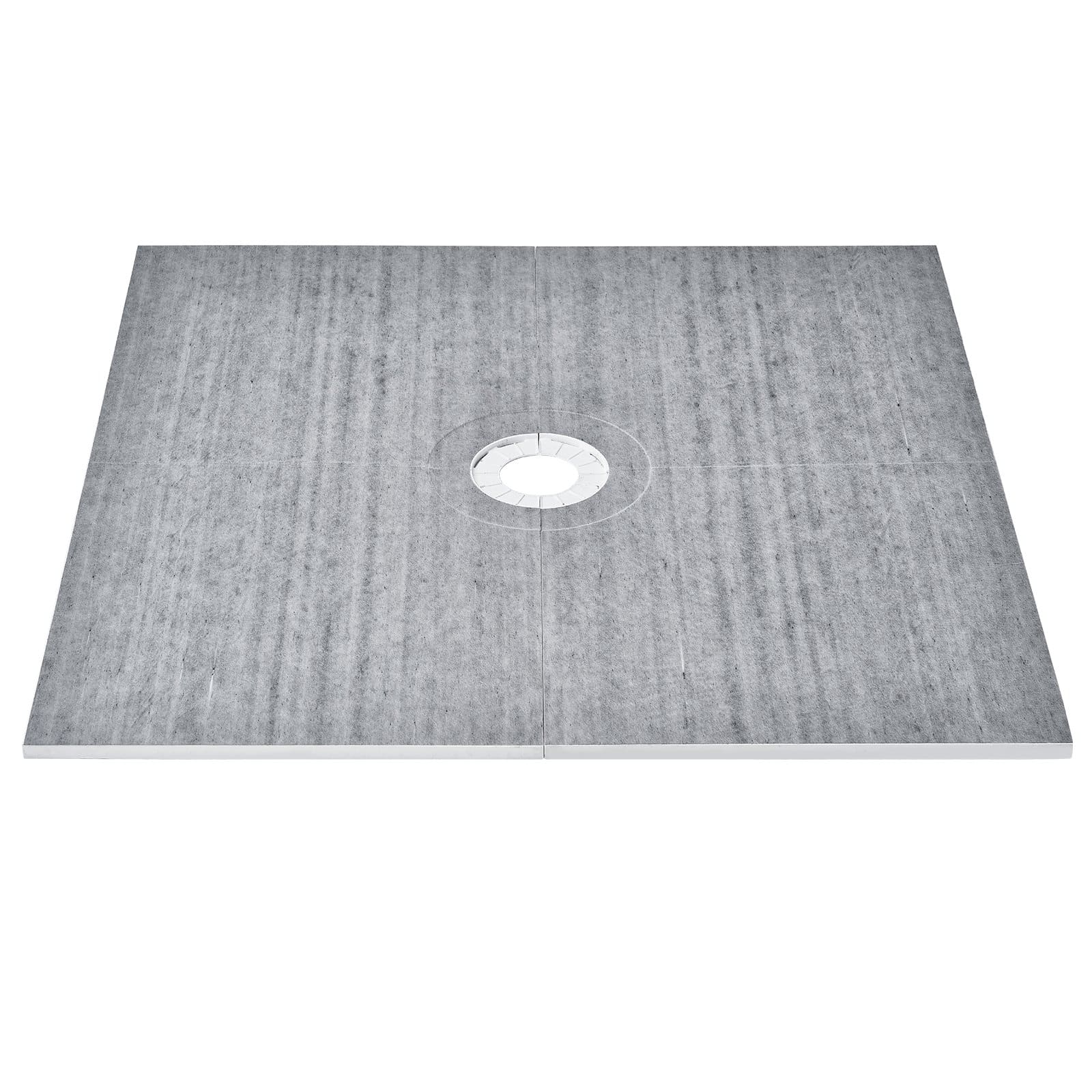 VEVOR 1828x1828mm Комплект душової каструлі з 160 мм центральним дренажем, легкою основою EPS і 2 водонепроникними тканинами для ванної кімнати