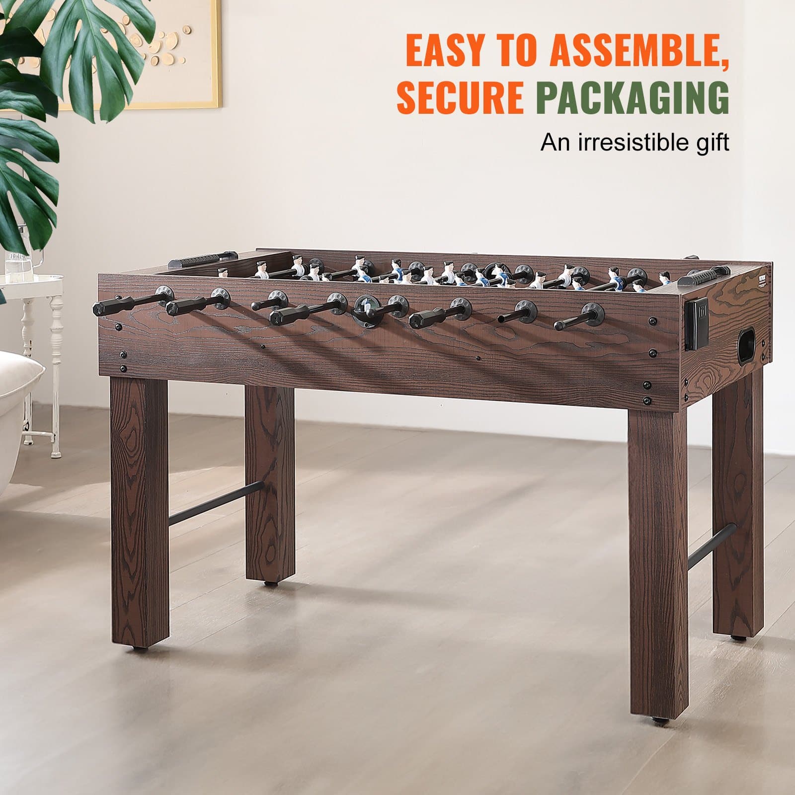 VEVOR 140 cm Full Size Foosball Table with 4 Balls, 2 Cup Holders, for Home, Game Room, Office, Durable MDF Build - Pilt 6