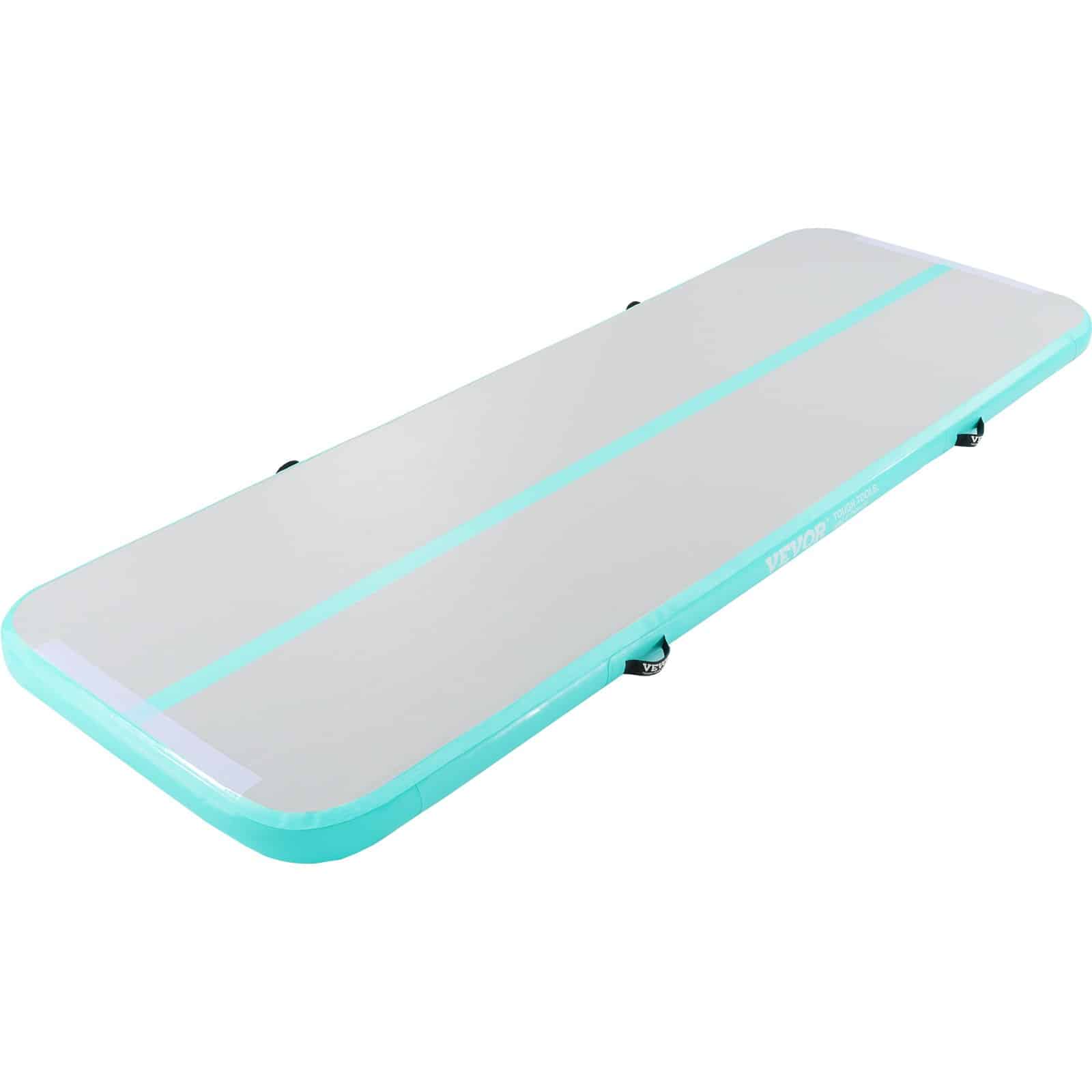 VEVOR Inflatable Gymnastics Air Track Mat 10ft x 10cm, Electric Pump, Non-Slip PVC, Mint Green, for Home, Gym, Yoga, Cheerleading – Paveikslėlis 12