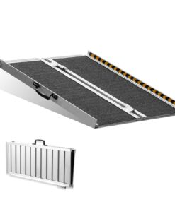 Складной Алюминиевый Пандус VEVOR 91,7 см, Грузоподъемность 363 кг, Нескользящий Пороговый Пандус для Ступеней и Дверей