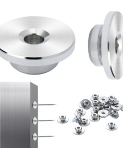 Комплект для кабельных перил из нержавеющей стали VEVOR 51-Piece 3,2 мм с черными натяжителями и рукавами, подходит для горизонтальных отверстий для стоек диаметром 10,5 мм