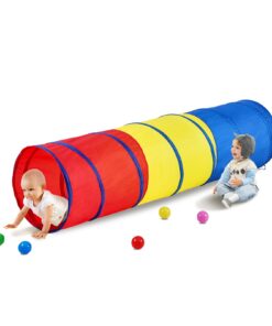 VEVOR Colorful Kids Crawl Tunnel Tent Ø450mm, Pop-Up Toy for Toddlers & Pets, Indoor/Outdoor Play, Foldable Gift for Boys & Girls