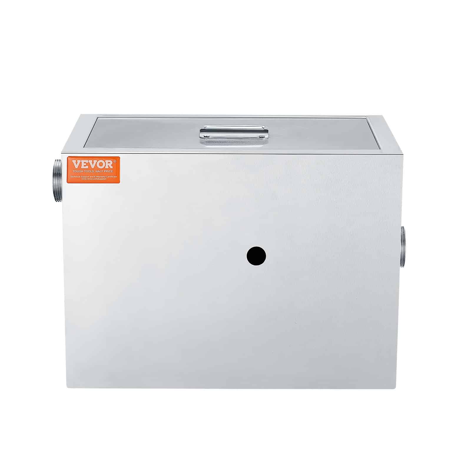 VEVOR 3.6 kg Stainless Steel Grease Trap, 2.8 GPM Interceptor with Side Inlet, Under Sink Oil Separator for Kitchen & Restaurant - Зображення 10