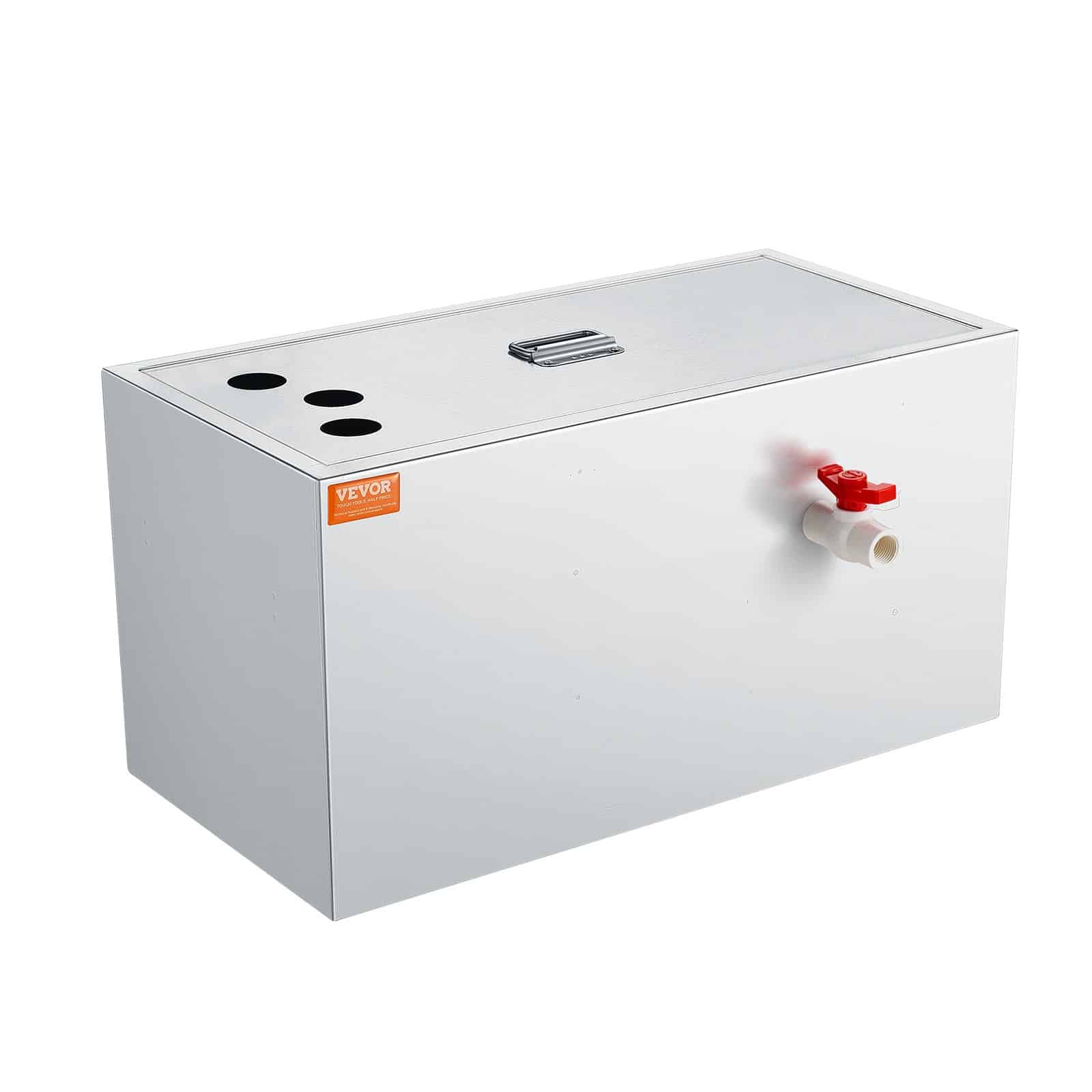 VEVOR 11.3 kg Stainless Steel Grease Trap, 6.4 GPM Interceptor with Top Inlet for Restaurant and Home Kitchen Wastewater - Зображення 12