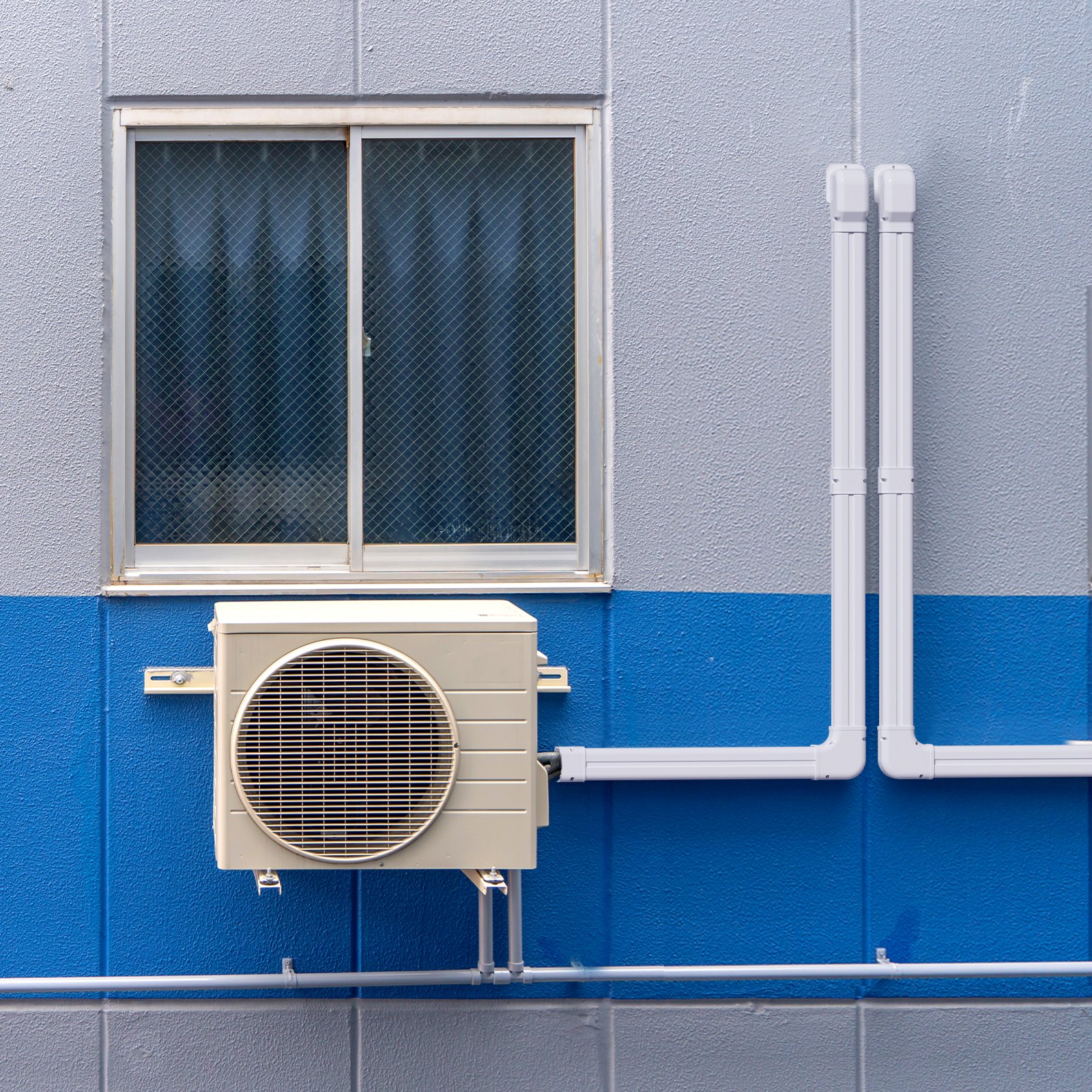 VEVOR 76mm x 5350mm PVC Line Set Cover Kit for Mini Split AC, 4 Ducts + Accessories, Paintable, White, Easy Install – Paveikslėlis 8