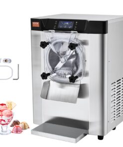 Коммерческая мороженица VEVOR, 12 л/ч, 1295 Вт, 4.5 л нерж. сталь, LED панель, автоочистка, для ресторанов