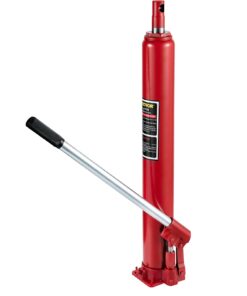VEVOR гидравлический длинноходовый домкрат 4 тонны, высота подъема 61–111 см, ручной подъемник с плоским основанием, красный
