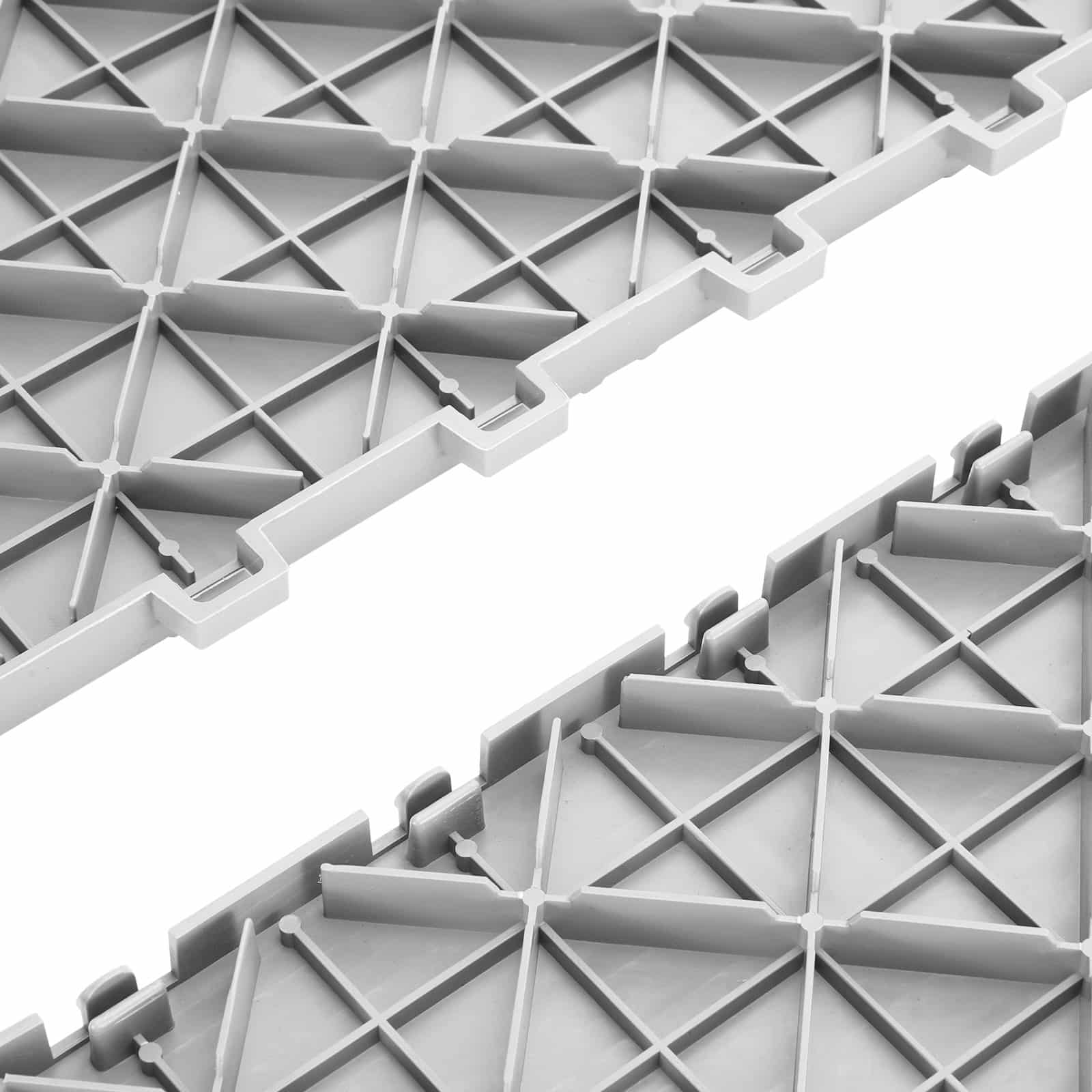 VEVOR Interlocking Garage Floor Tiles, 30x30x1.34cm, 25-Pack Non-Slip Double-Sided Flooring for Garage, Workshop, Silver - Pilt 11