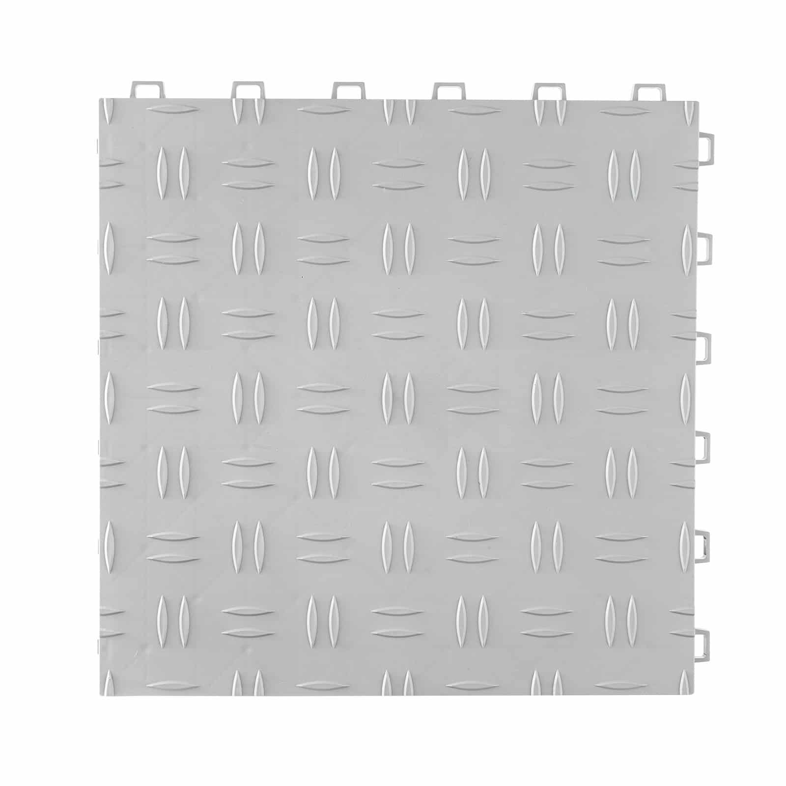 VEVOR Interlocking Garage Floor Tiles, 30x30x1.34cm, 25-Pack Non-Slip Double-Sided Flooring for Garage, Workshop, Silver - Pilt 9