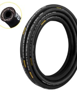 VEVOR 1/4 "x 100 m Hidrauliskā šļūtene, 400 Bar, Gumija ar tērauda stiepļu pinumu, Elastīga eļļas šļūtene mašīnām, -20 °C līdz 140 °C