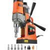 VEVOR Magnetic Drill Press 1450W, Ø40mm Boring, 12500N Force, 850 RPM, 11 Bits, For Metal Drilling & Industrial Use