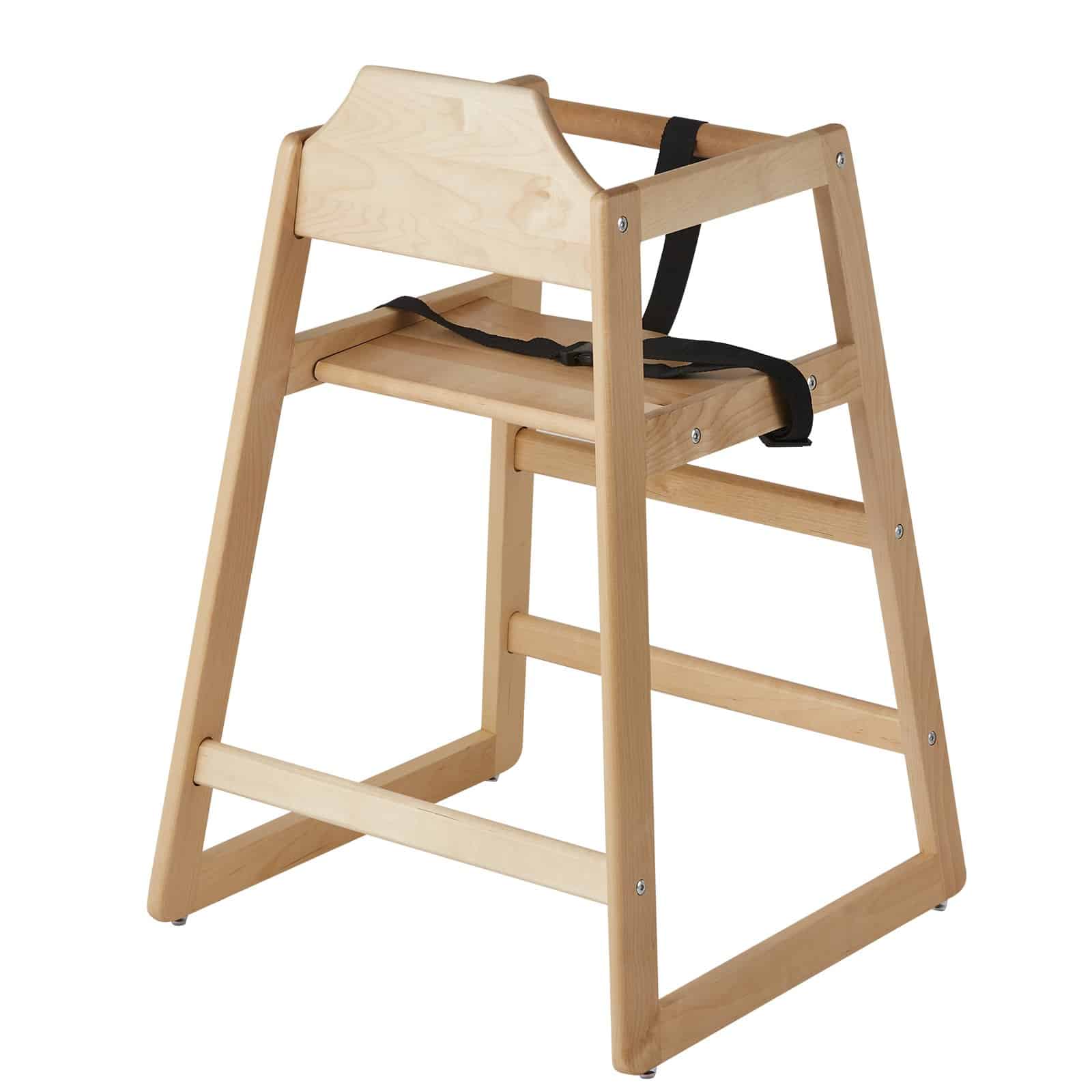 VEVOR Natural Wooden High Chair for Babies & Toddlers, Adjustable Birch Booster Seat with Safety Harness, Easy to Clean - Pilt 11