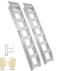 VEVOR алюминиевые пандусы 4000 кг, 2 шт., 183x38 см, прочные противоскользящие рампы для квадроциклов, мотоциклов, тракторов, грузовиков