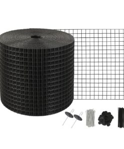 VEVOR 15 x 3048 см сітка-захист для сонячних панелей з 100 кріпленнями, антикорозійна з ПВХ покриттям, дріт 0,7 мм