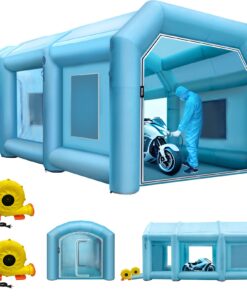 VEVOR 9x6x4m Inflatable Car Paint Spray Booth Tent with Filter System & 2 Blowers, Oxford Cloth & PVC