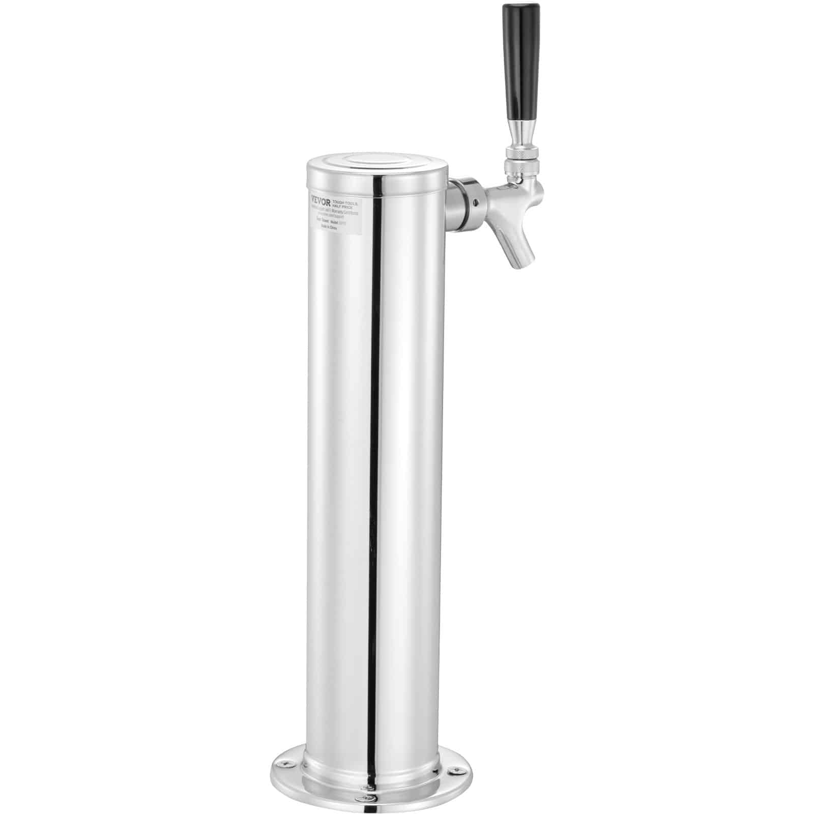 VEVOR Single Tap Kegerator Tower Kit, Stainless Steel Beer Dispenser with W21.8 Dual Gauge Regulator & S-System Coupler — изображение 12