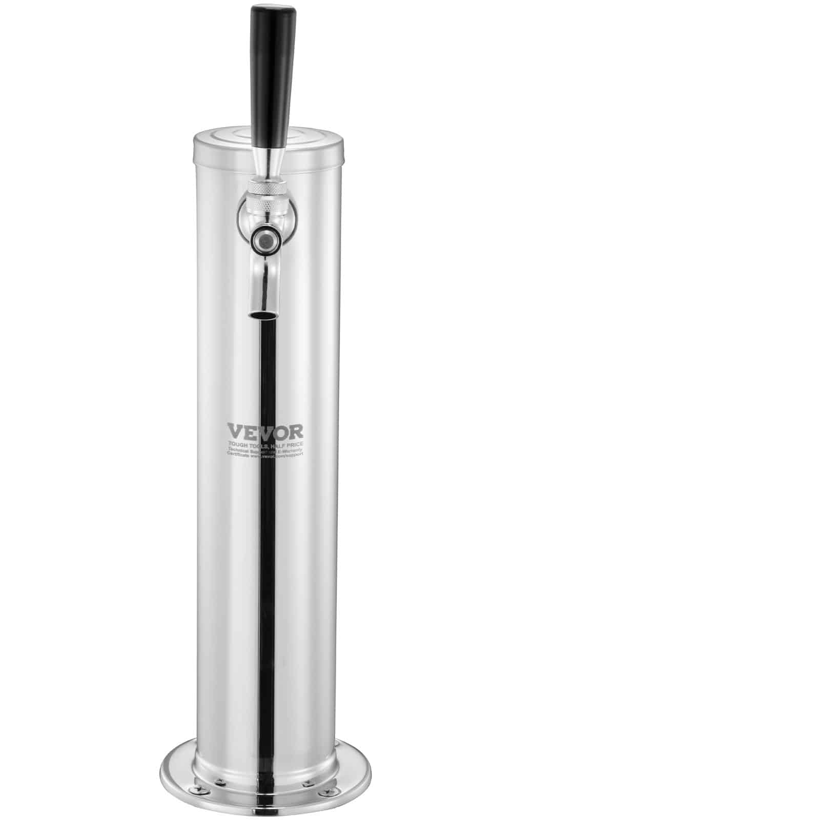 VEVOR Single Tap Kegerator Tower Kit, Stainless Steel Beer Dispenser with W21.8 Dual Gauge Regulator & S-System Coupler — изображение 9