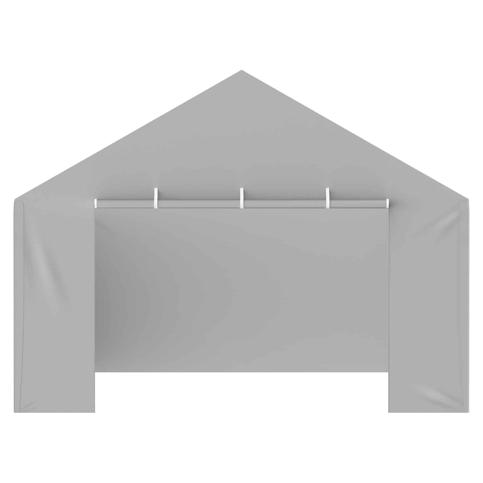 VEVOR 4-Panel Side Wall Canopy Replacement 4x6m, Waterproof UV-Resistant PE Tarp for 13x20ft Carport Frame, Grey, Frame Not Included - Image 11