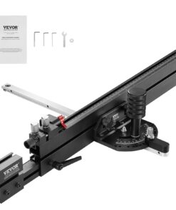 Точный угловой упор VEVOR 19x9,5 мм для циркулярной пилы, ограждение 48–89 см, 15 угловых фиксаций, регулируемый толкатель
