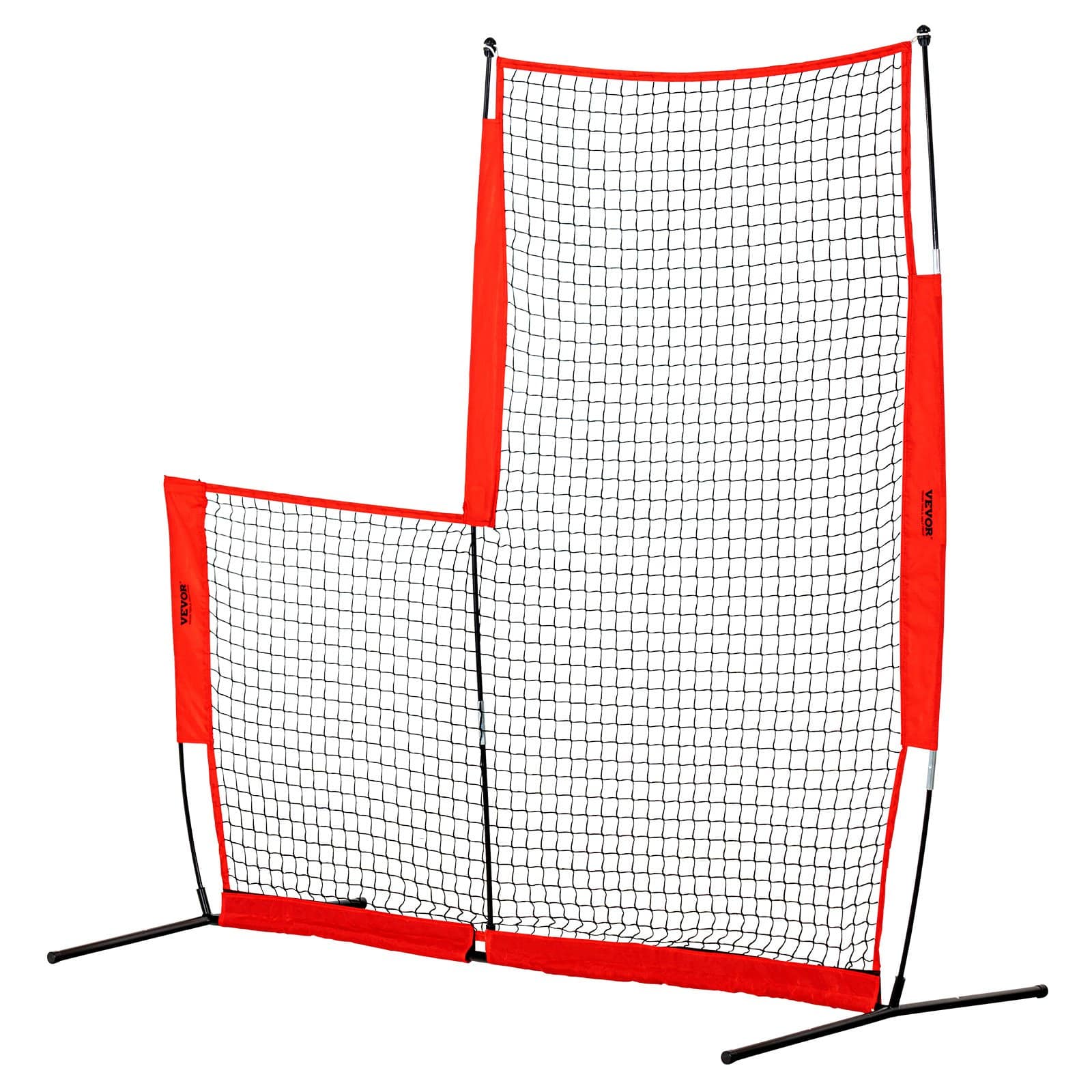 VEVOR 213x213 cm L-Screen Baseball & Softball Pitching Net with Carry Bag, Double-Sided Safety Screen for Pitcher Protection — attēls 10
