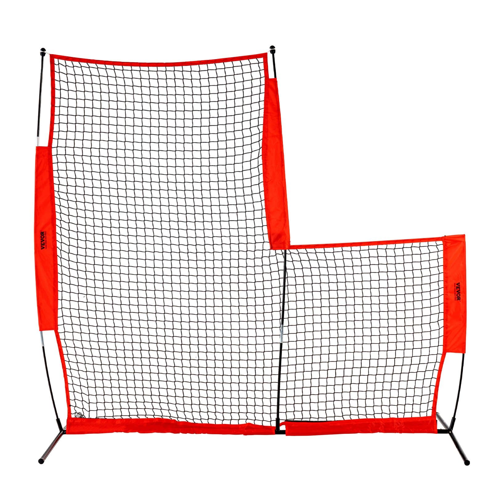 VEVOR 213x213 cm L-Screen Baseball & Softball Pitching Net with Carry Bag, Double-Sided Safety Screen for Pitcher Protection — attēls 11