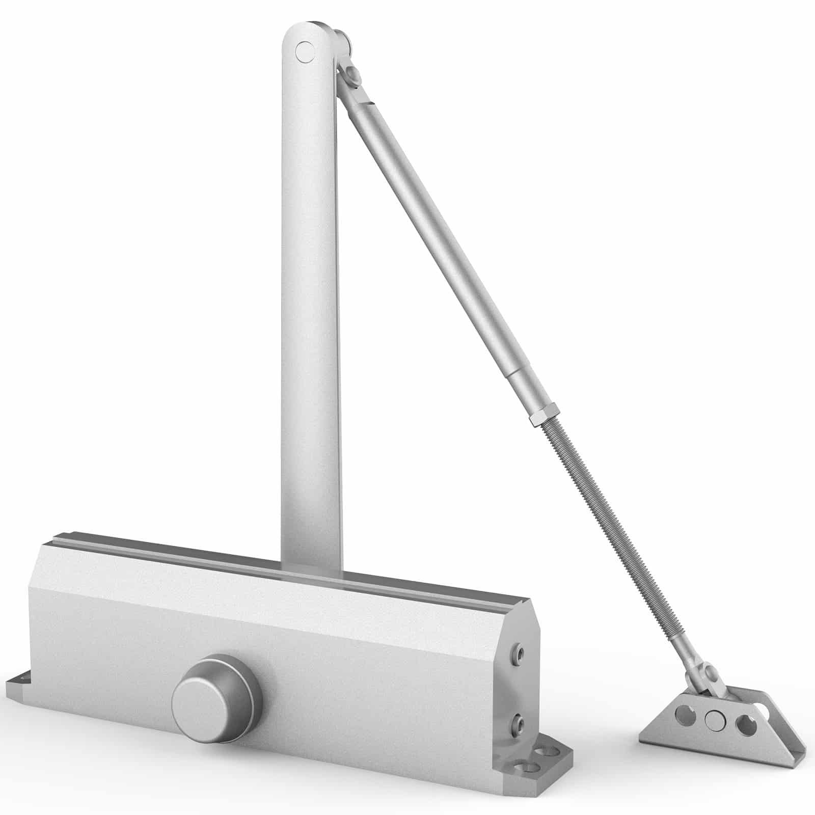 VEVOR Heavy Duty Hydraulic Door Closer, Adjustable Speed, 150kg Capacity, Cast Aluminum, for Commercial & Home Use, Silver — attēls 10