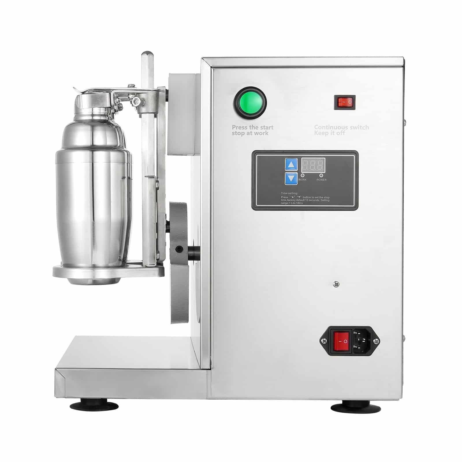 VEVOR 120W Double Head Milkshake Mixer with 750ml Stainless Cups, Adjustable Timer, Commercial Milk Tea Shaker Machine - Pilt 11
