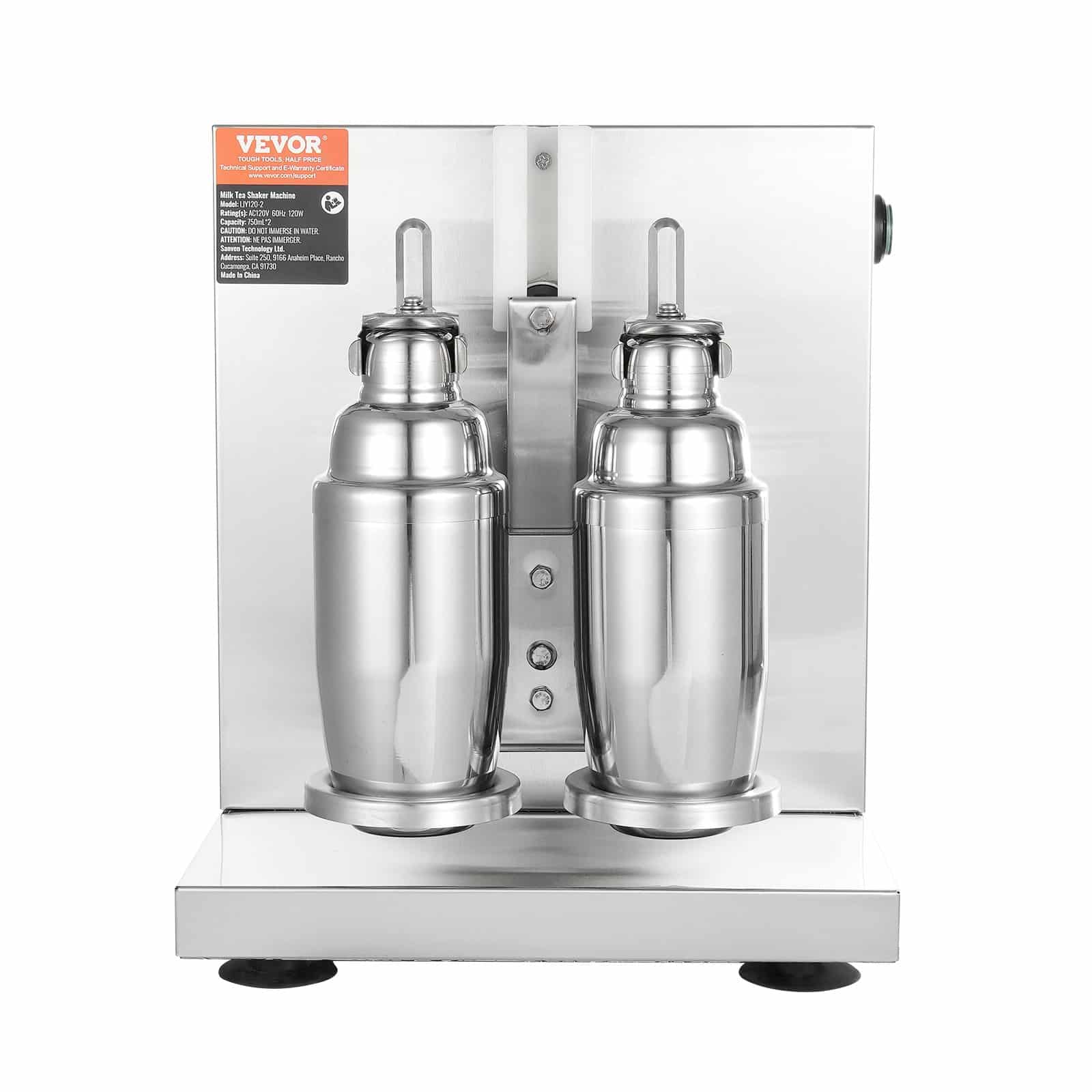 VEVOR 120W Double Head Milkshake Mixer with 750ml Stainless Cups, Adjustable Timer, Commercial Milk Tea Shaker Machine - Pilt 12